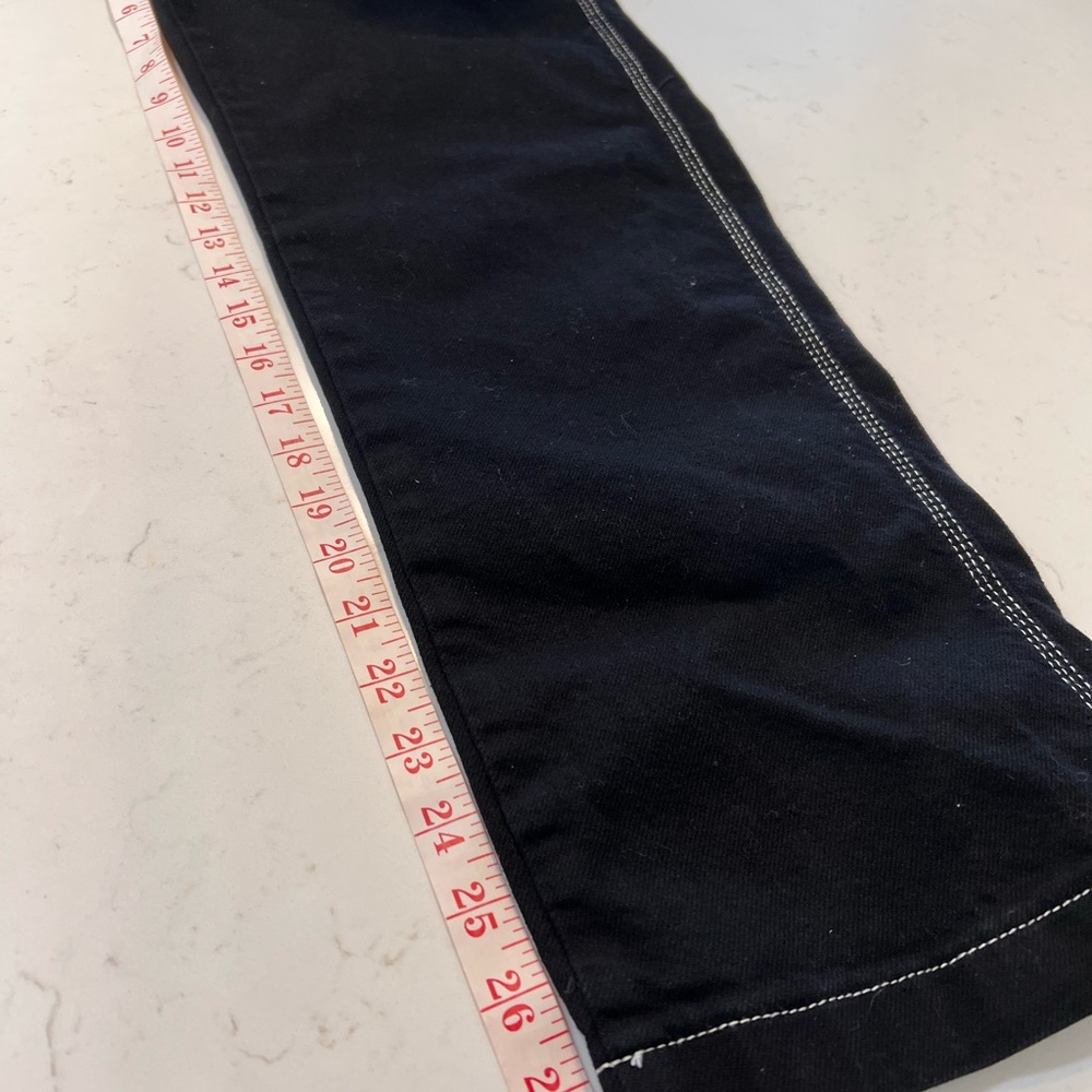 Y2K Black Straight Leg Carpenter Pants size 7/28 Juniors - Picture 7 of 8